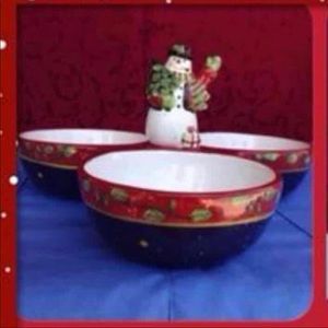 Divided Serving Dish - Starry Christmas Nights